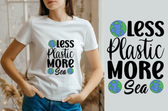 About Less Plastic More Sea SVG Design