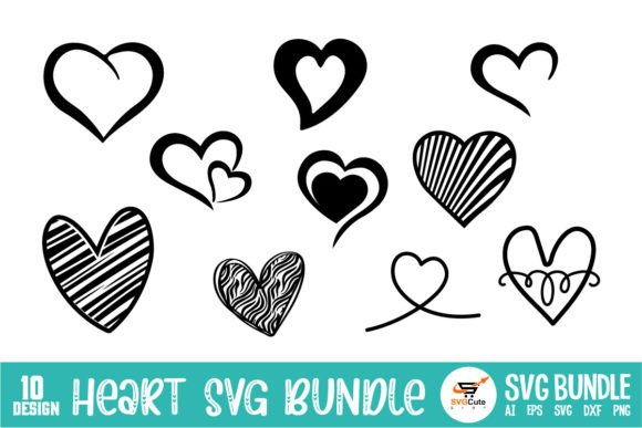 Heart SVG Bundle Valentine Heart SVG
