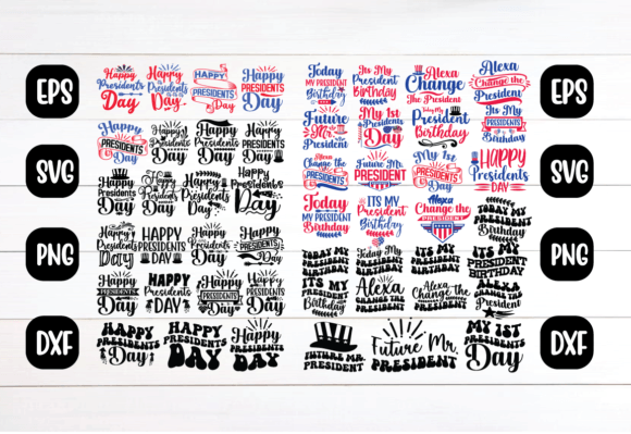 President Day Groovy Retro SVG Bundle