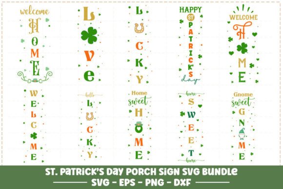 St. Patrick's Day Porch Sign SVG Bundle