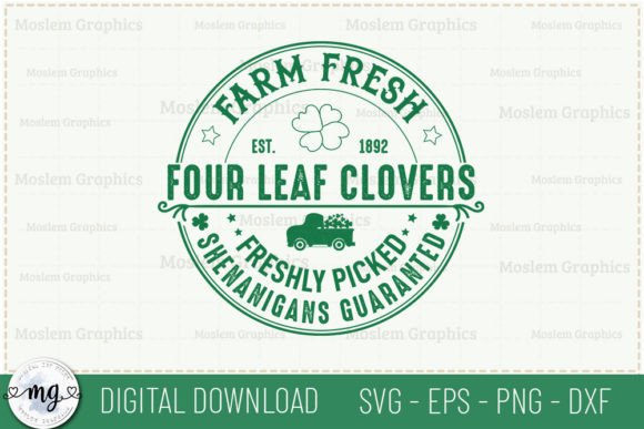 St. Patrick's Day Round Vintage Sign SVG