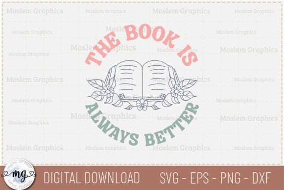 The Book is Always Better - Retro SVG