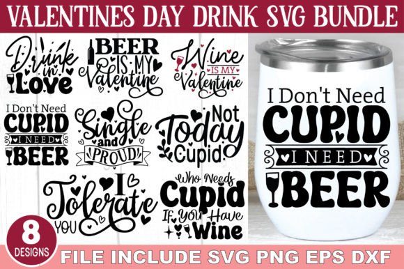 Valentines Day Drink SVG Bundle
